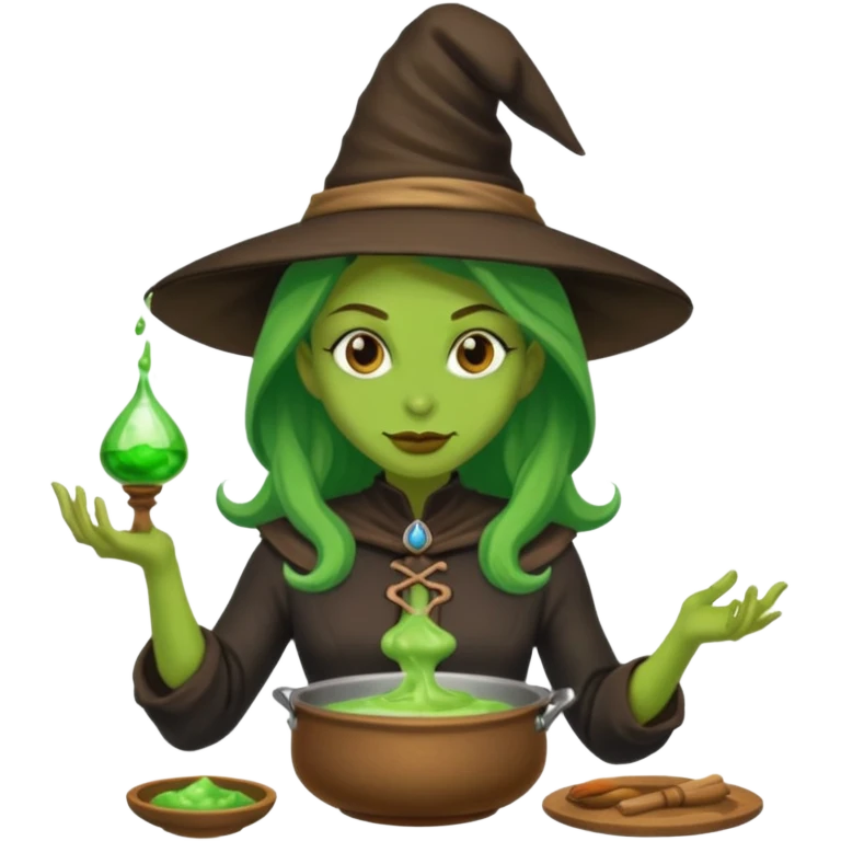 green witch cooking potion emoji