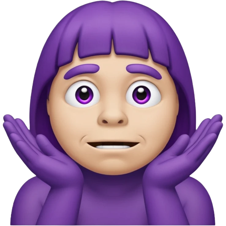 Grimace face, half frown with a side eye and hands clasped together emoji