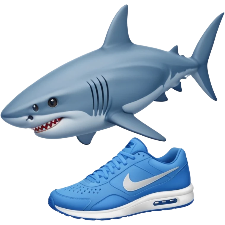 Shark with blue nikes  emoji
