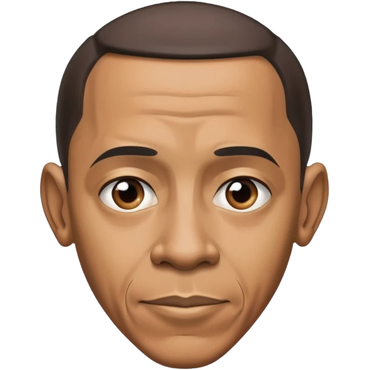 barrack obama with a insanley large forhead emoji