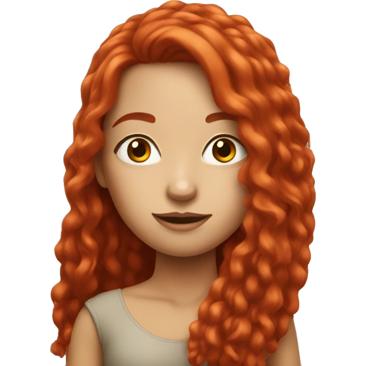 Long red hair girl emoji