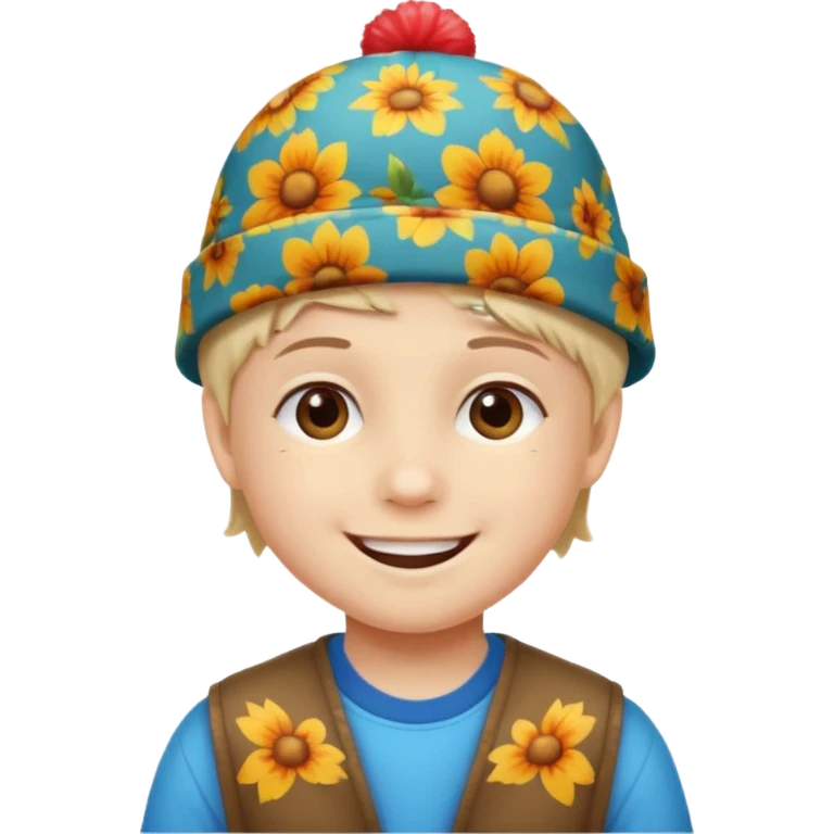 print hat with kid emoji