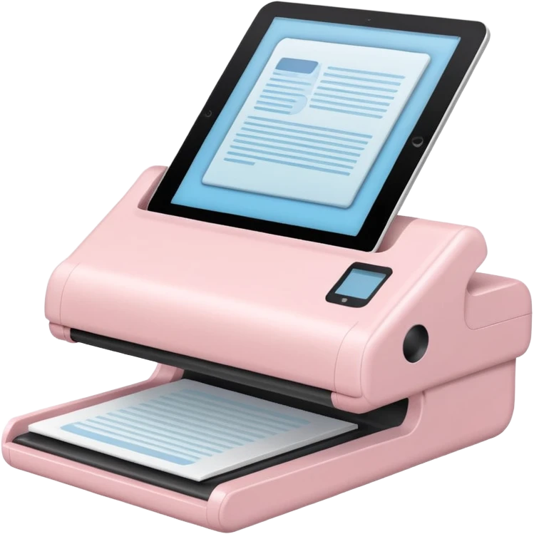light pale Pink Book Scanner emoji