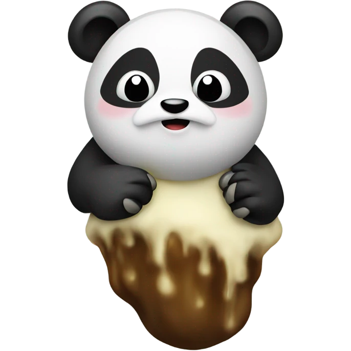 Panda farting poo emoji