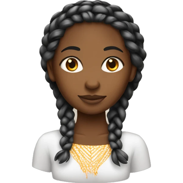 Fille avec des tresse africaine  emoji