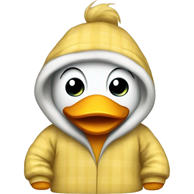 Ducks wearing pajamas  emoji
