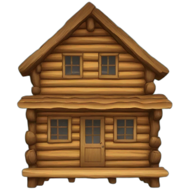 Log cabin emoji