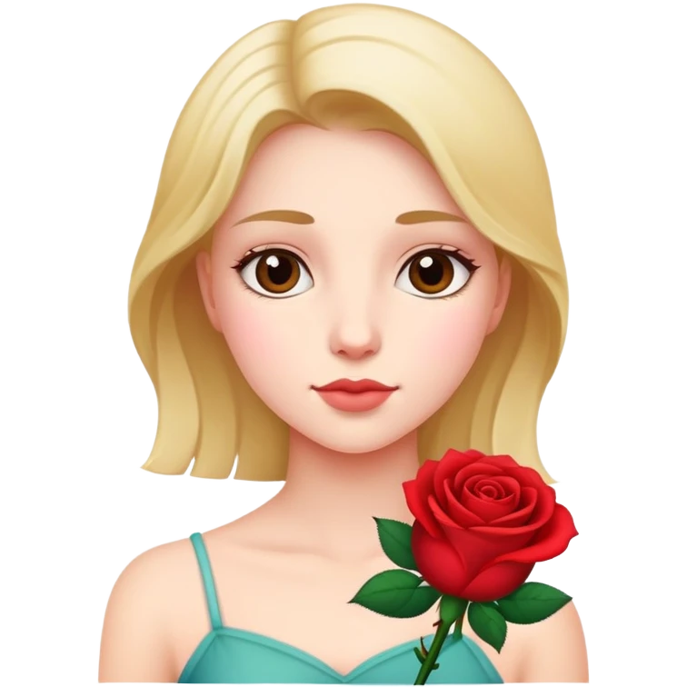 girl with rose emoji