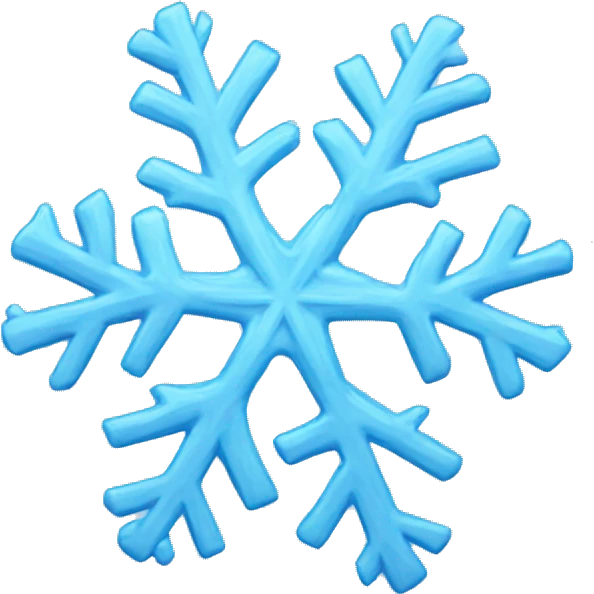 Baby blue snowflake emoji