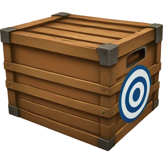 rusty crate with bullseye on it emoji