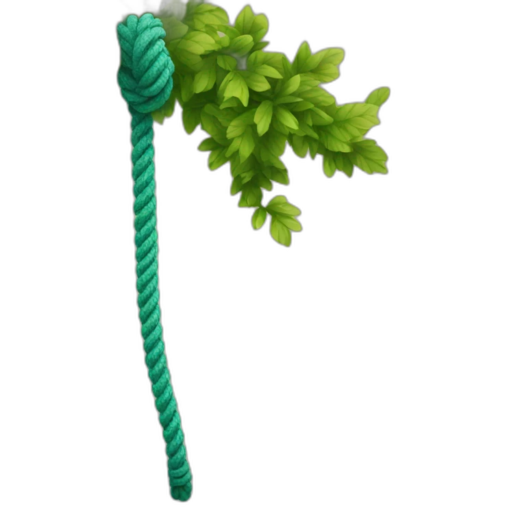 Rope hanging from tree emoji