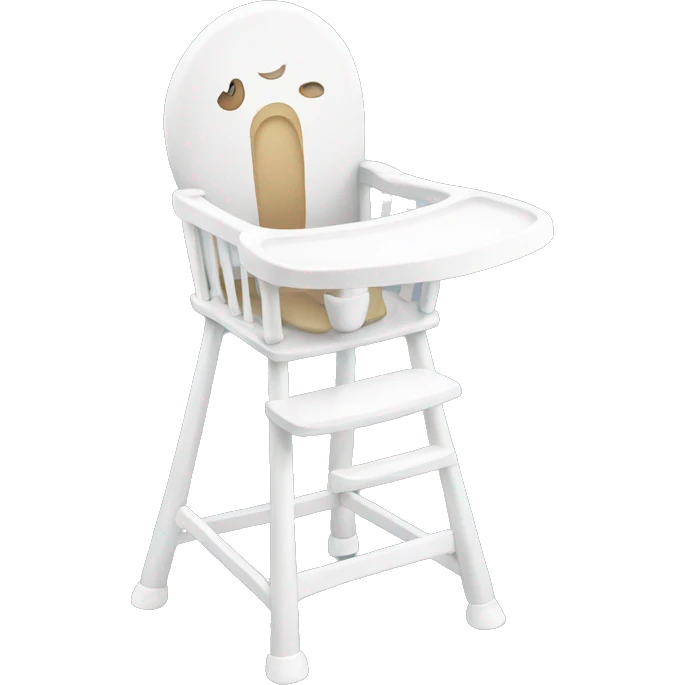 Baby high chair white emoji