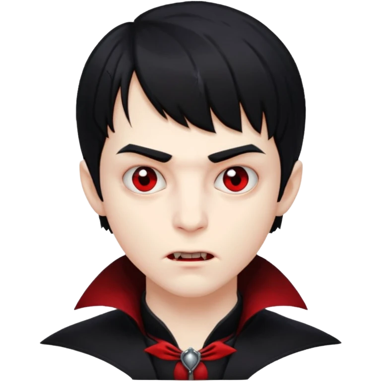 boy vampire with black hair and bangs emoji