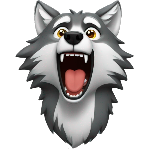 wolf singing emoji