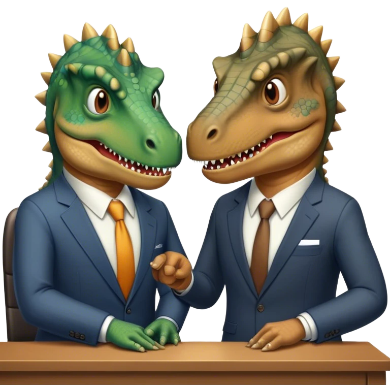 old dinosaurs working in an office emoji
