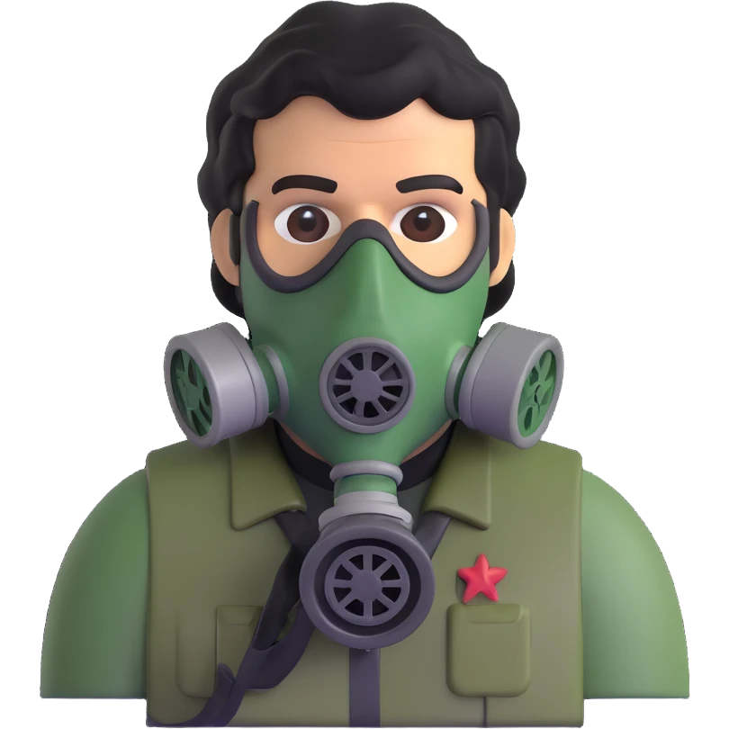 pablo escobar wearing a gas mask emoji