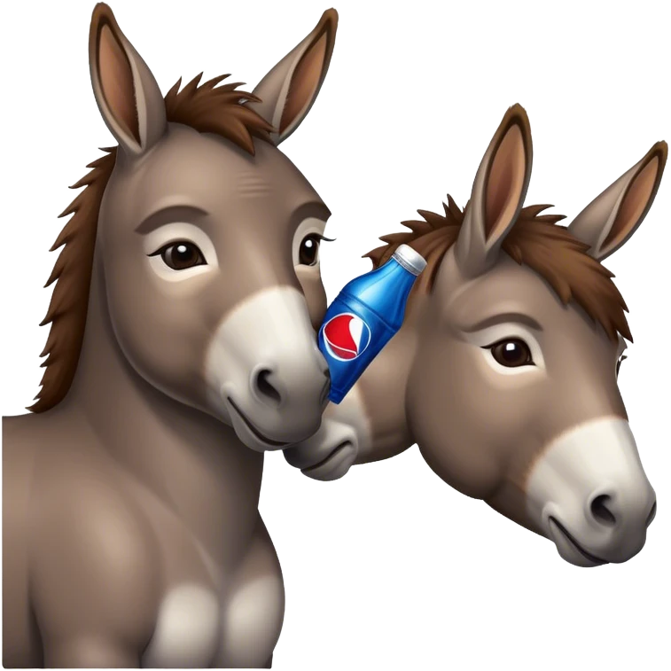 Donkey drinking Pepsi  emoji