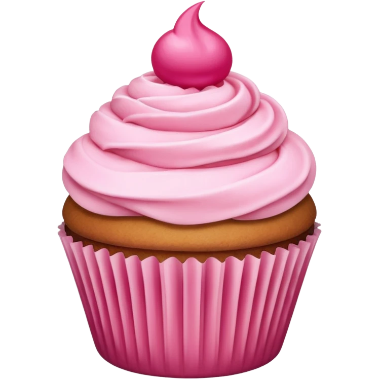 Cupcake with pink icing emoji