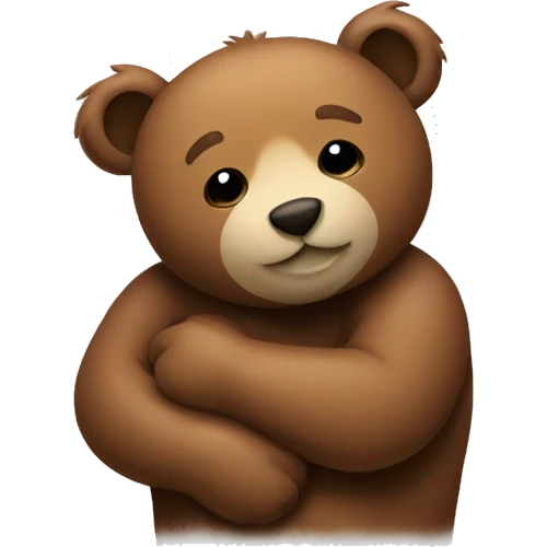 Bear hugging bear emoji