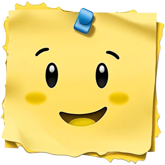 post it note with scribble  emoji