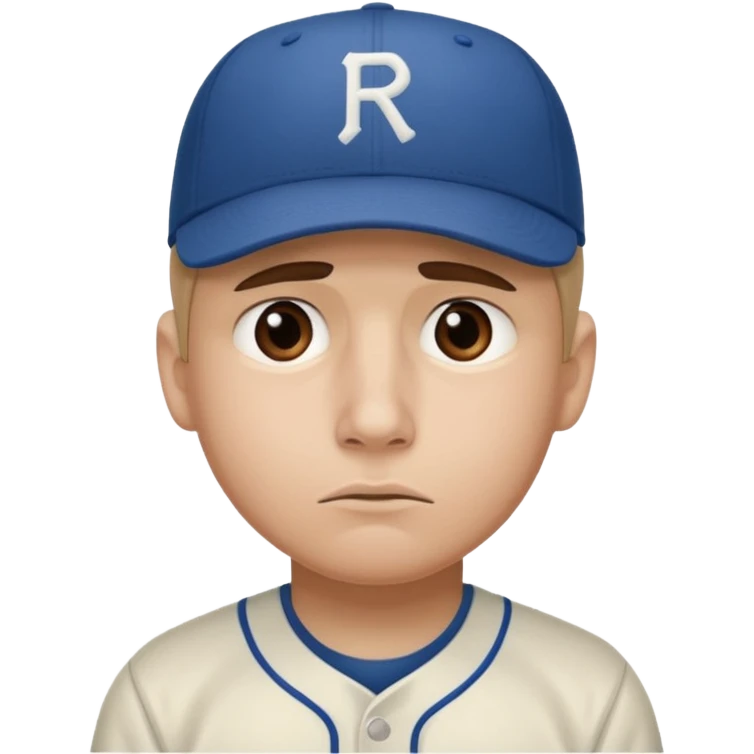 Una carita triste con una gorra de base pro show i q se llame rober emoji