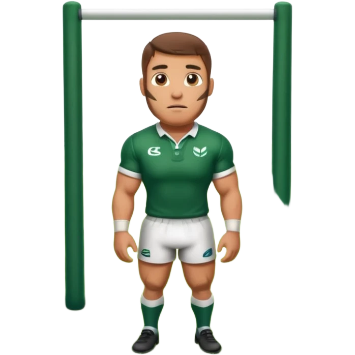 rugbyman et poteau de rugby emoji