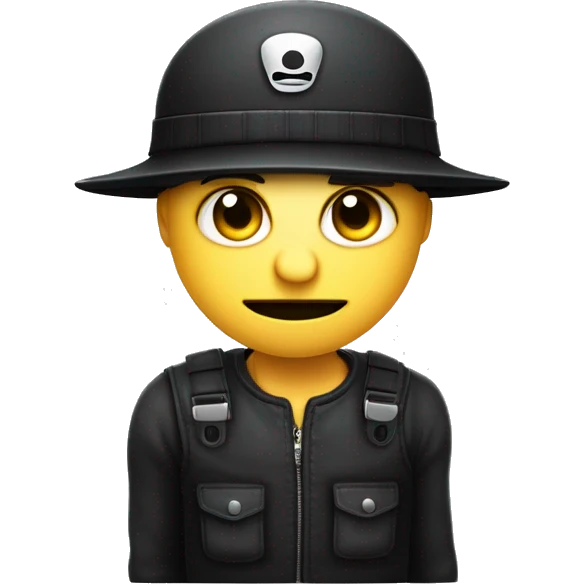 Robber mit Schwarzer Mütze, schwarz weiß gestreiftes Oberteil und Geldbeutel d Augen sind maskiert emoji