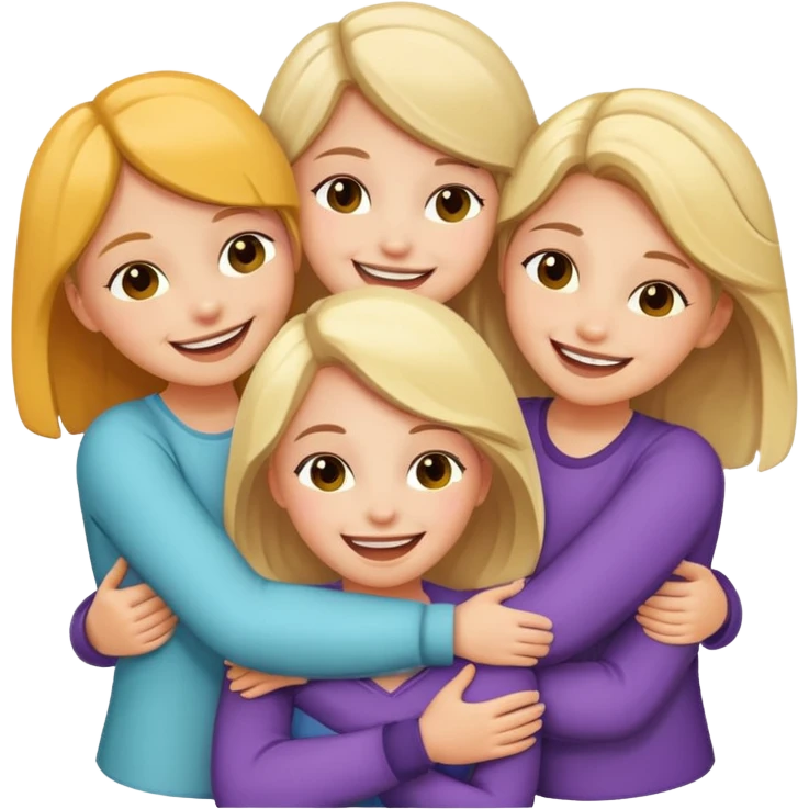 4 white girls hanging out  emoji