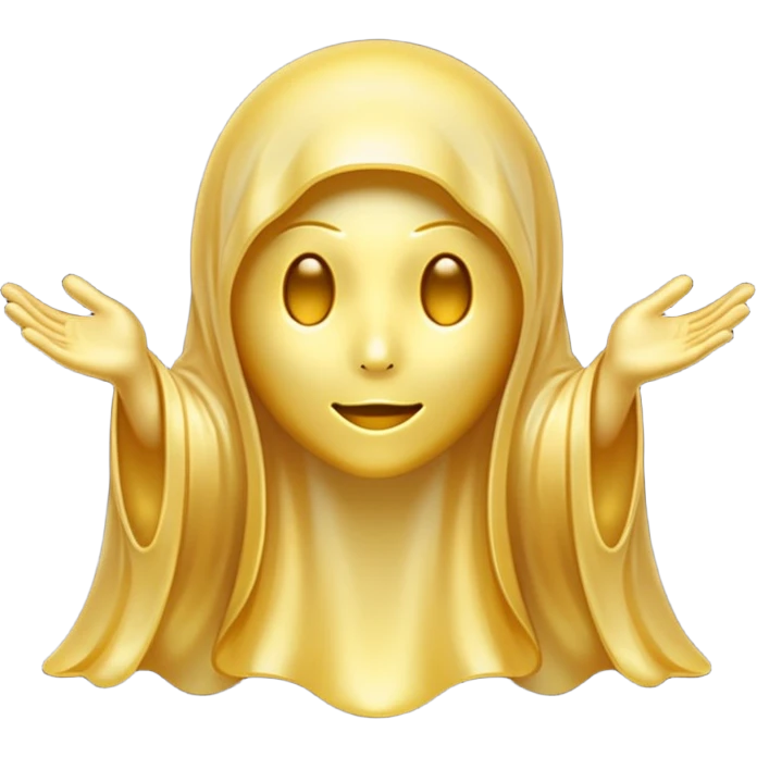 Gold ghost emoji