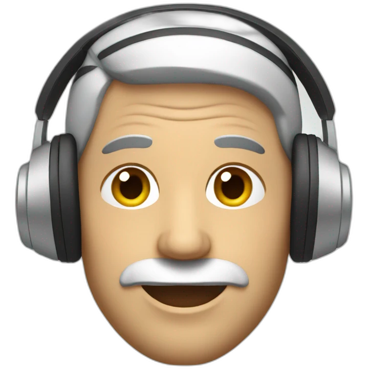 Jewish man with headphones emoji