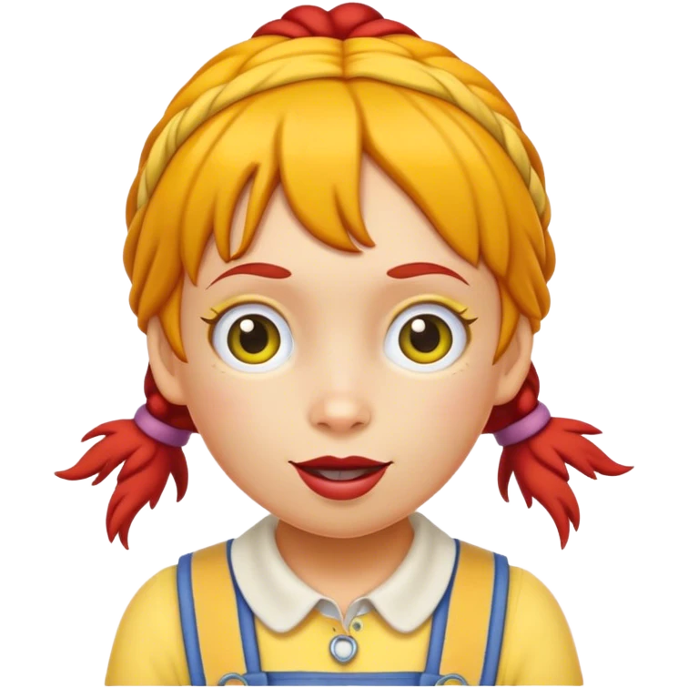 Pippi Longstocking as an emoji emoji
