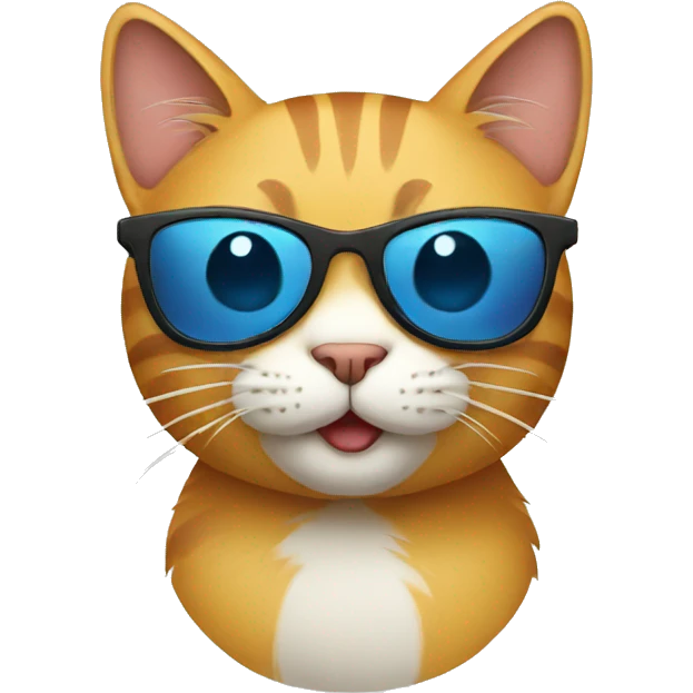 cat with sunglasses smiling emoji