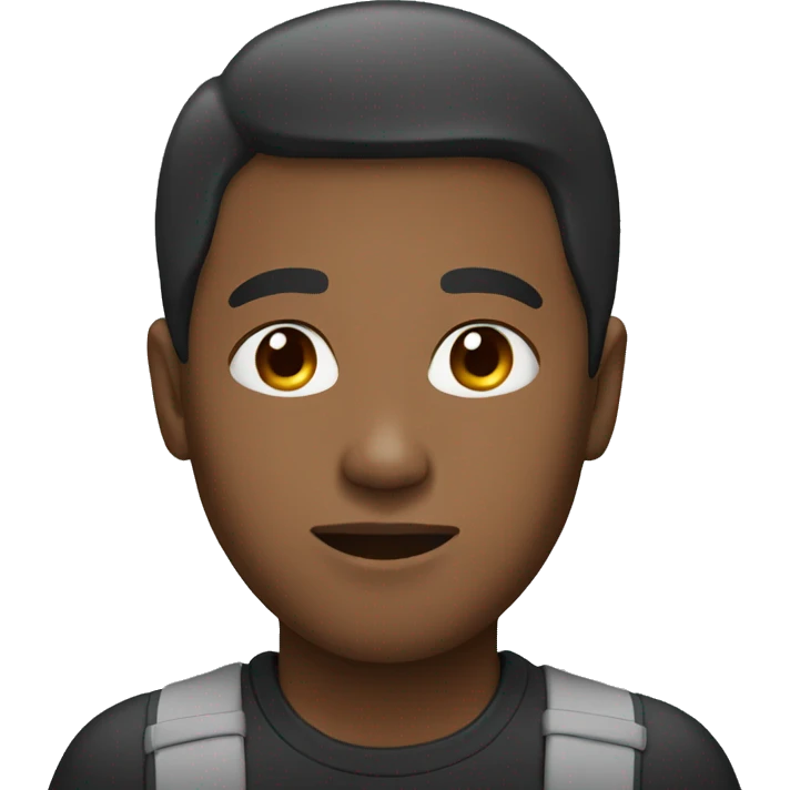 A black Asian guy emoji