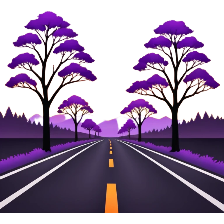 road with sunset emoji