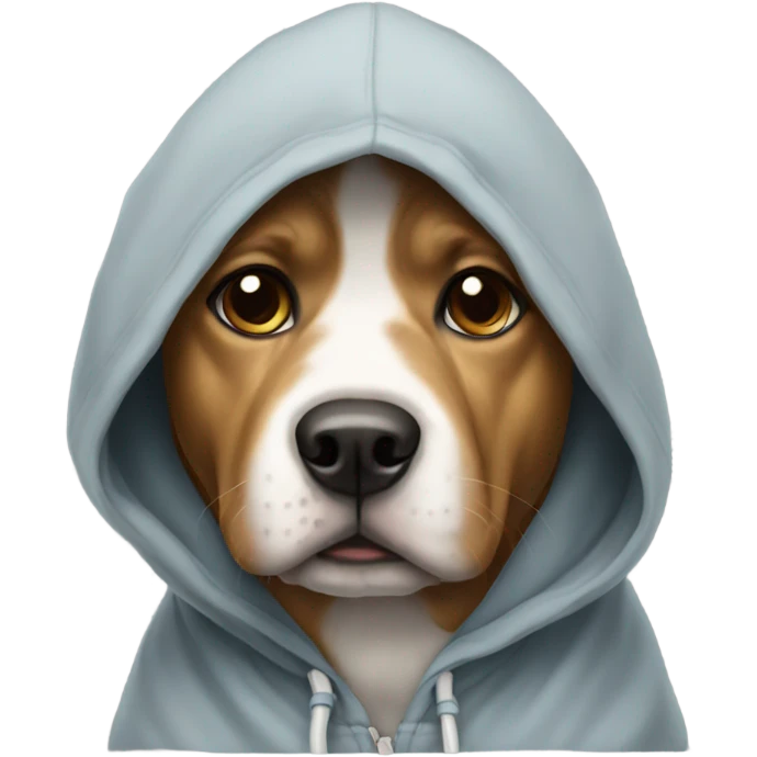 Dog with a hoodie emoji