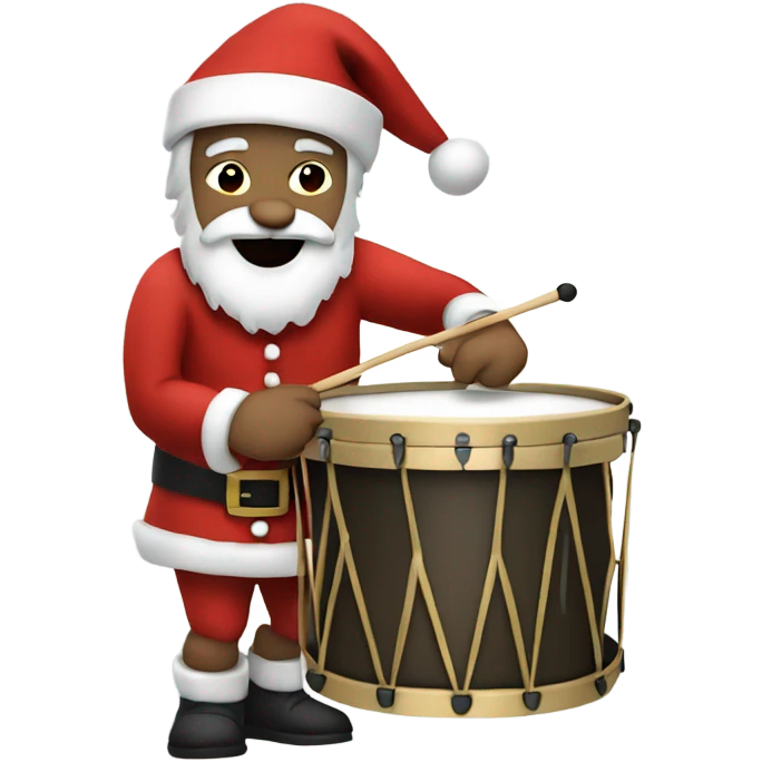 Santa playing  Scottish snare drum  emoji
