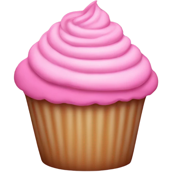 Pink cupcake emoji