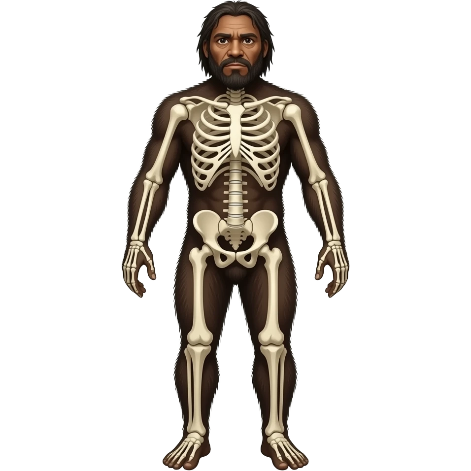 Homo heidelbergensis full body without bones emoji