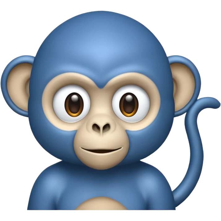 scienist blue monkey emoji