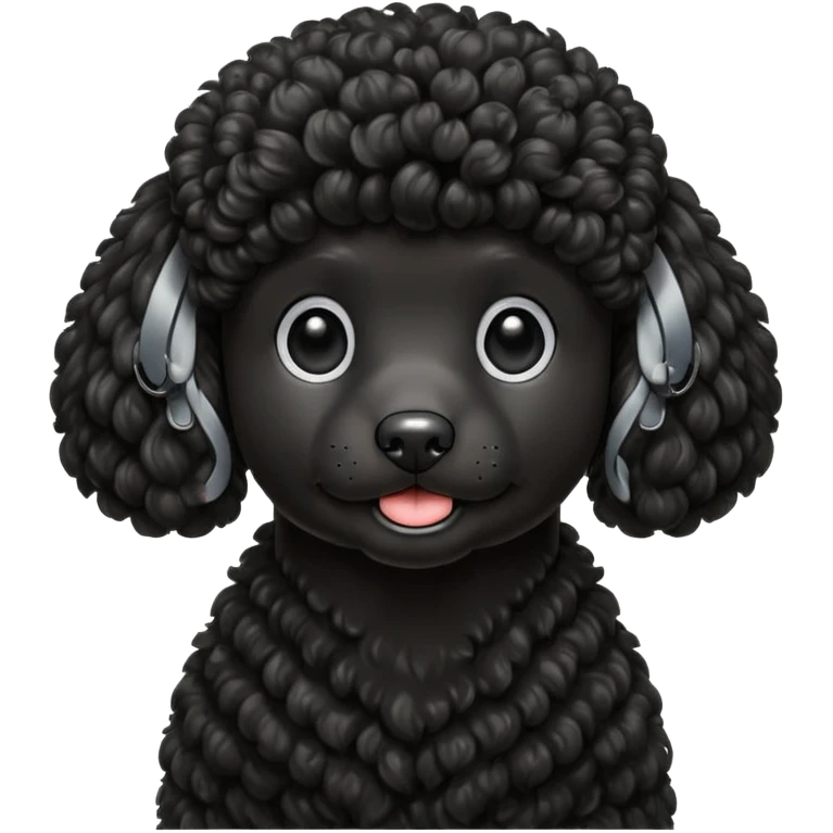 Black Poodle sitting emoji