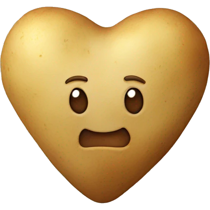 beige heart adorned with potatoes  emoji