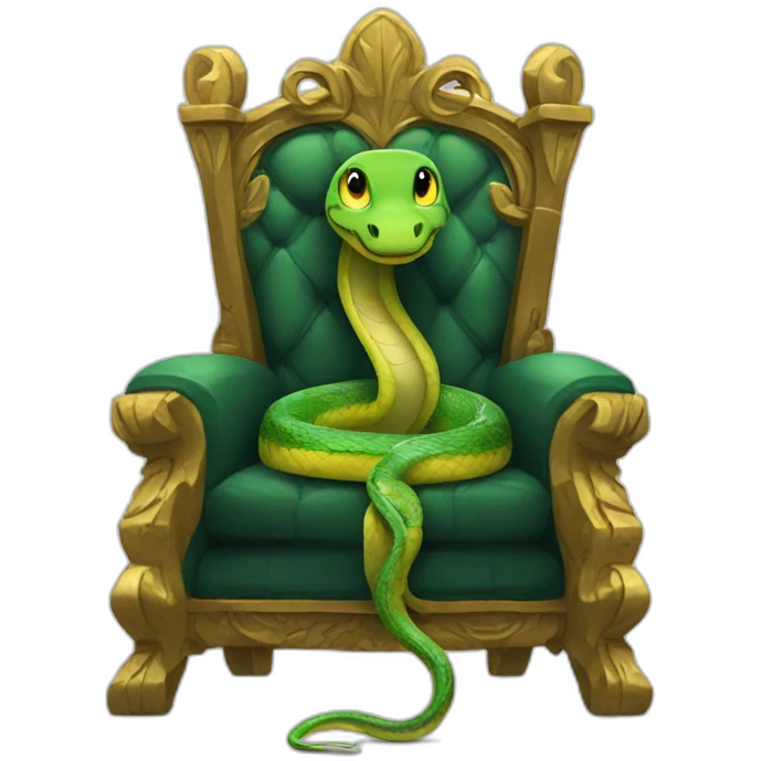 Snake sitting on a throne emoji