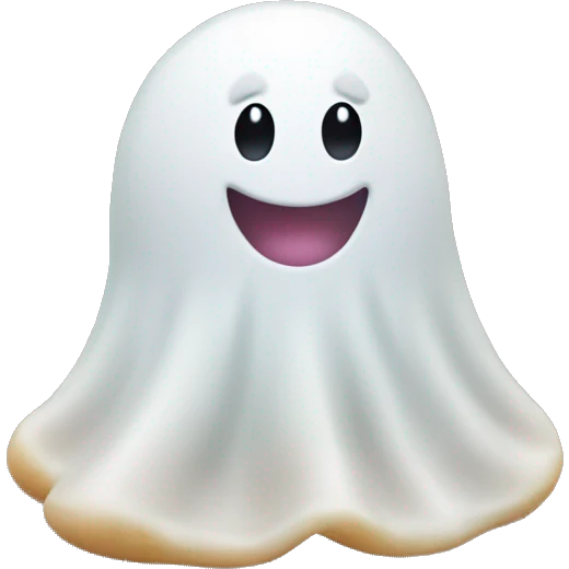 ghost shaped mochi emoji