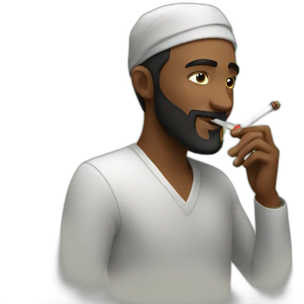 man smoking shisha emoji