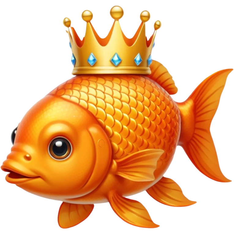 Goldfish with crown  emoji