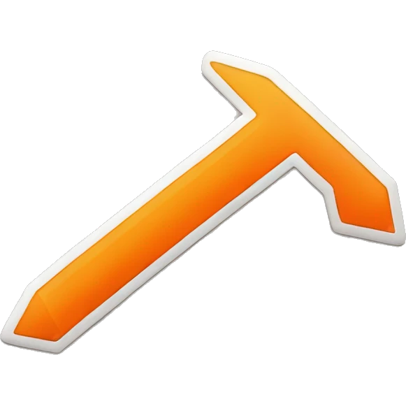 up and to the right orange arrow emoji