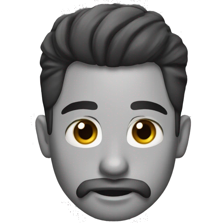 hombre de 25 años moreno con barba negra emoji