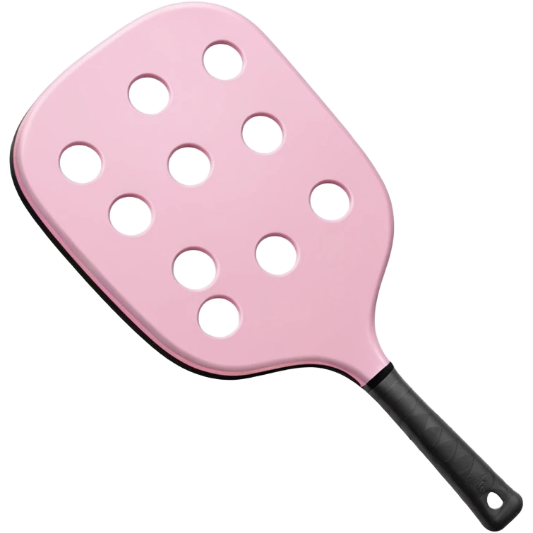 light pink pickleball paddle with white handle emoji