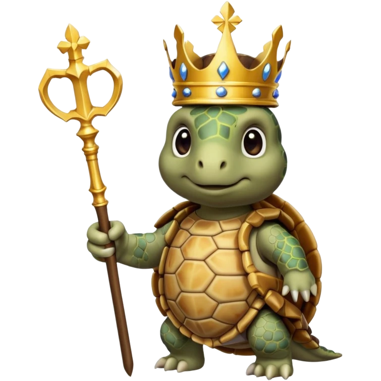 royal tortiose with scepter in left hand emoji
