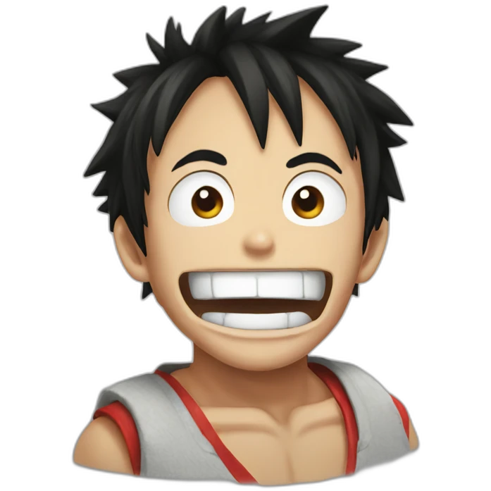 Luffy shouts emoji